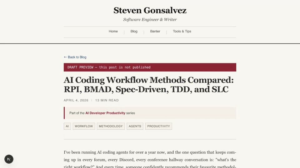 expect-cli verifying a blog post loads correctly